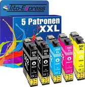 PlatinumSerie 5x inkt cartridge alternatief voor Epson 502XL 502 XL