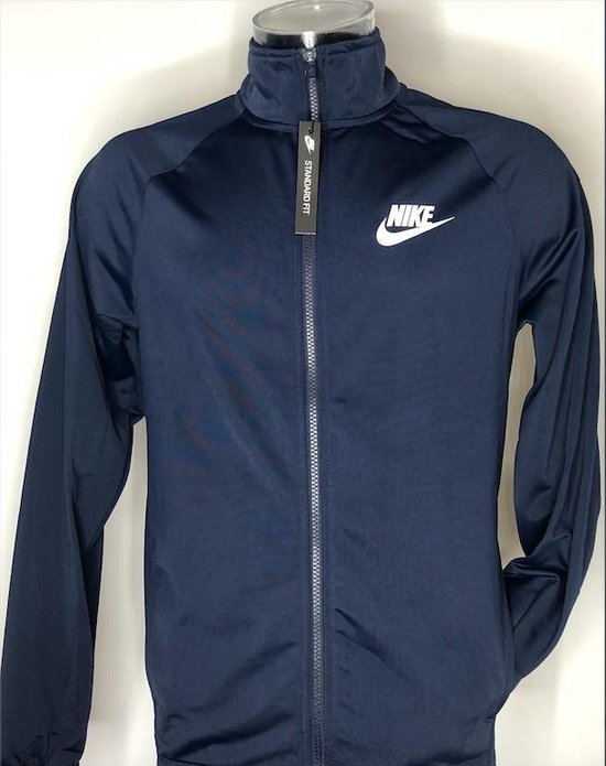 Nike Men's Basic Polyester Zip Tracksuit Top (Navy) - Maat M