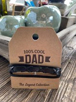 Bracelet / carte en cuir avec le texte; 100% papa cool / cool / fête des pères / fête des mères / anniversaire / cadeau / Saint-Valentin / amitié