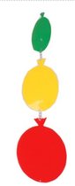 Hangdecoratie Ballonnen PVC , Carnaval, Themafeest, Rood/ Geel/ Groen