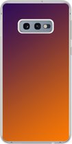 Samsung Galaxy S10e - Smart cover - Oranje Paars - Transparante zijkanten