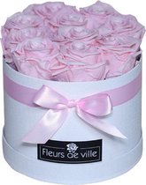 Fleurs de ville - Flowerbox met longlife rozen - 10 roze rozen - Rosewoord