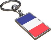 Frankrijk Vlag - Sleutelhanger - Cadeau - Verjaardag - Kerst - Kado - Valentijn