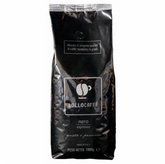 Lollo Caffè Nero 1kg - Top kwaliteit - Sterke en romige Italiaanse Koffiebonen - Napolitaanse gebrande koffie - Voor Delonghi, Siemens, Jura, Moccamaster, Krups, Philips, Sage koffiezetapparaten