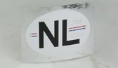 NL Sticker zilver met Nederlandse vlag