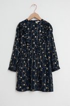Sissy-Boy - Donkerblauwe jurk met lange mouw en sparkle