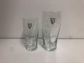 Guinness pint bierglazen set 2 stuks 1/2 & 1/1 pintglas 25+50cl