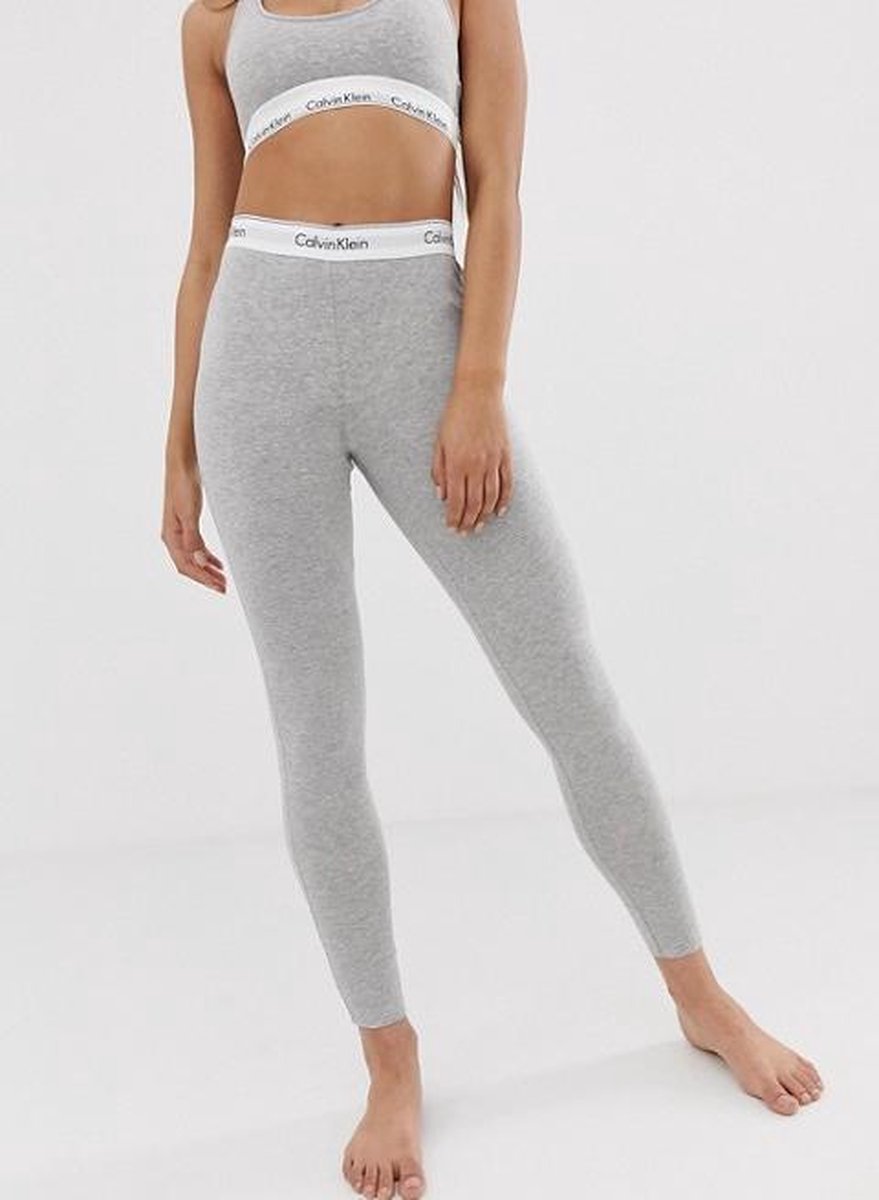 Calvin Klein Dames Bralette + Sportlegging Grijs Maat S