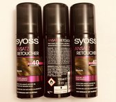 Syoss Root Retoucher Getinte Uitgroei Verf in Spray, Braun, 3 in 1 (1 stuk)