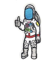 Astronaut Thumbs Up Strijk Embleem Patch 9.8 x 5 cm