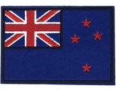 Nieuw Zeeland Vlag Strijk Embleem Patch 8.7 cm / 6 cm / Blauw Rood Wit