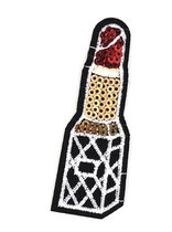 Lipstick Strijk Embleem Met Pailletten 7,7 x 2,7 cm