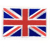 Vlag Engeland Britse Vlag Strijk Embleem Patch 6.7 cm / 4.6 cm / Blauw Rood Wit