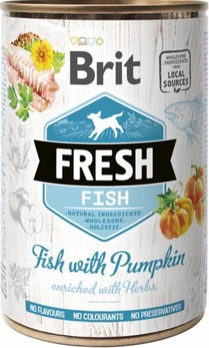 Brit Brit Fresh Can Fish with pumpkin