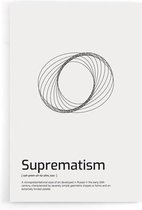 Walljar - Suprematism - Muurdecoratie - Poster met lijst