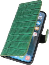 Galata en cuir pour iPhone 12 (Pro) Galata - BookCase - Crocodile Green