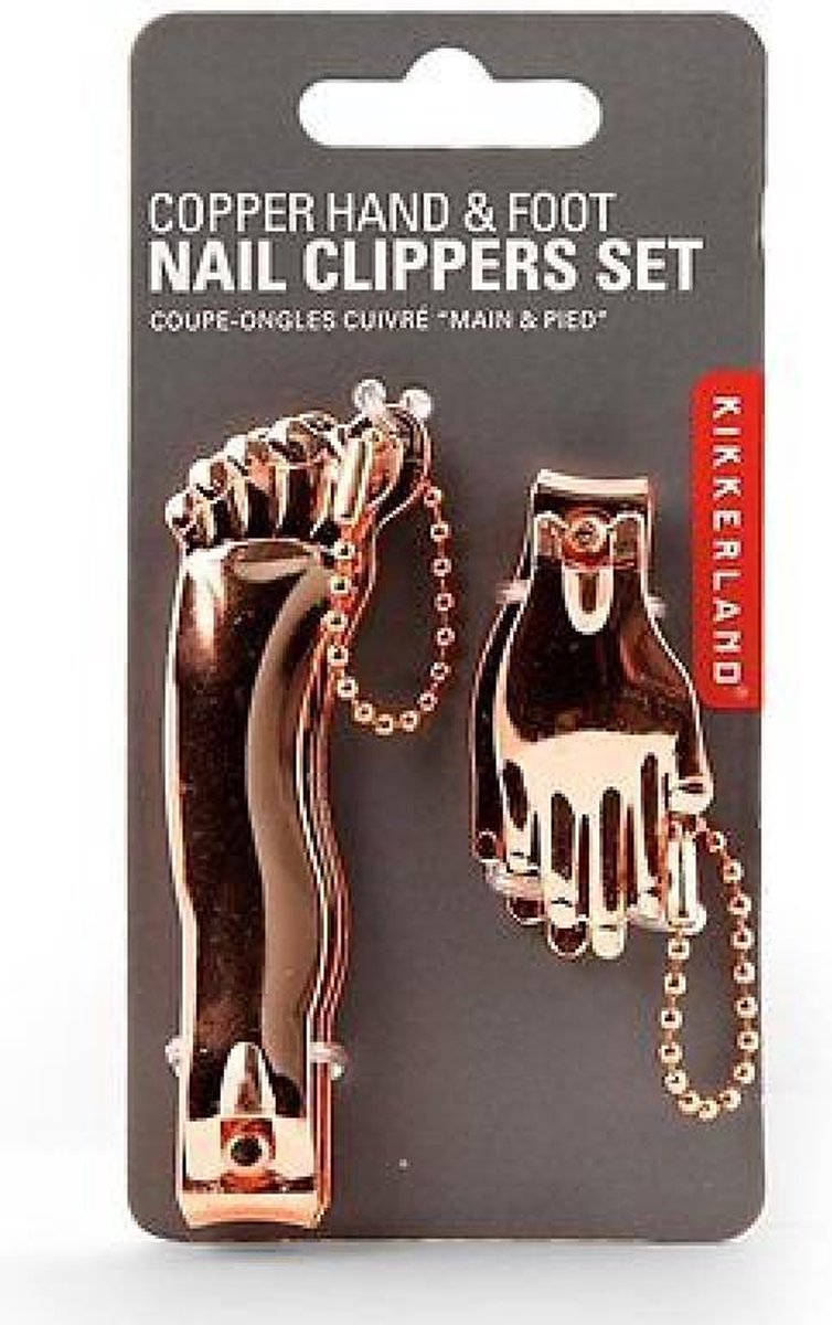 Kikkerland Copper Hand and Foot Nail Clippers Set