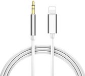 SVH Company Lightning naar Headphone 3.5mm Jack Audio Aux Kabel Zilver - iPhone Auto Kabel - 1 Meter