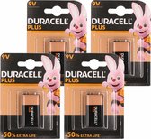 4x Duracell batterij 9 volt blok - batterijen - high energy / 9V blokken |  bol.com