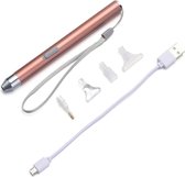 JDBOS ® Diamond Painting pen met licht – LED lichtpen – Oplaadbare accu - Inc. 4 opzetstukjes