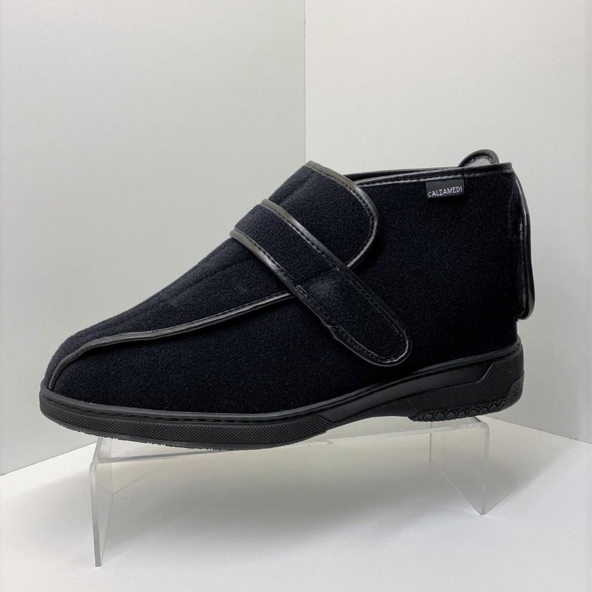 CALZAMEDI Pantoffel Comfortschoen- Hoog - Unsix - model DeLuxe LP - 3051 - zwart - maat 37