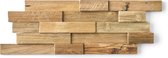 Wood Design - FSC Reclaimed Teak wandpanelen - houtstrips - Nature - 0,5 m2