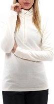 Spex Juliana Fleece Skipully - Korte Rits - Midlayer - Wintersport -  Wit Dames - Maat XL