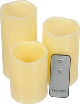 LED kaarsen wax (3 stuks) + afstandsbediening