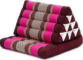 Driehoekskussen – Moon Kwan Kussen - Thais Kussen – Vloerkussen – Thais matras – 1 fold standaard -Driehoekskussen Thai – Roze
