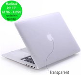 Lunso - cover hoes - MacBook Pro 15 inch (2016-2020) - mat transparant