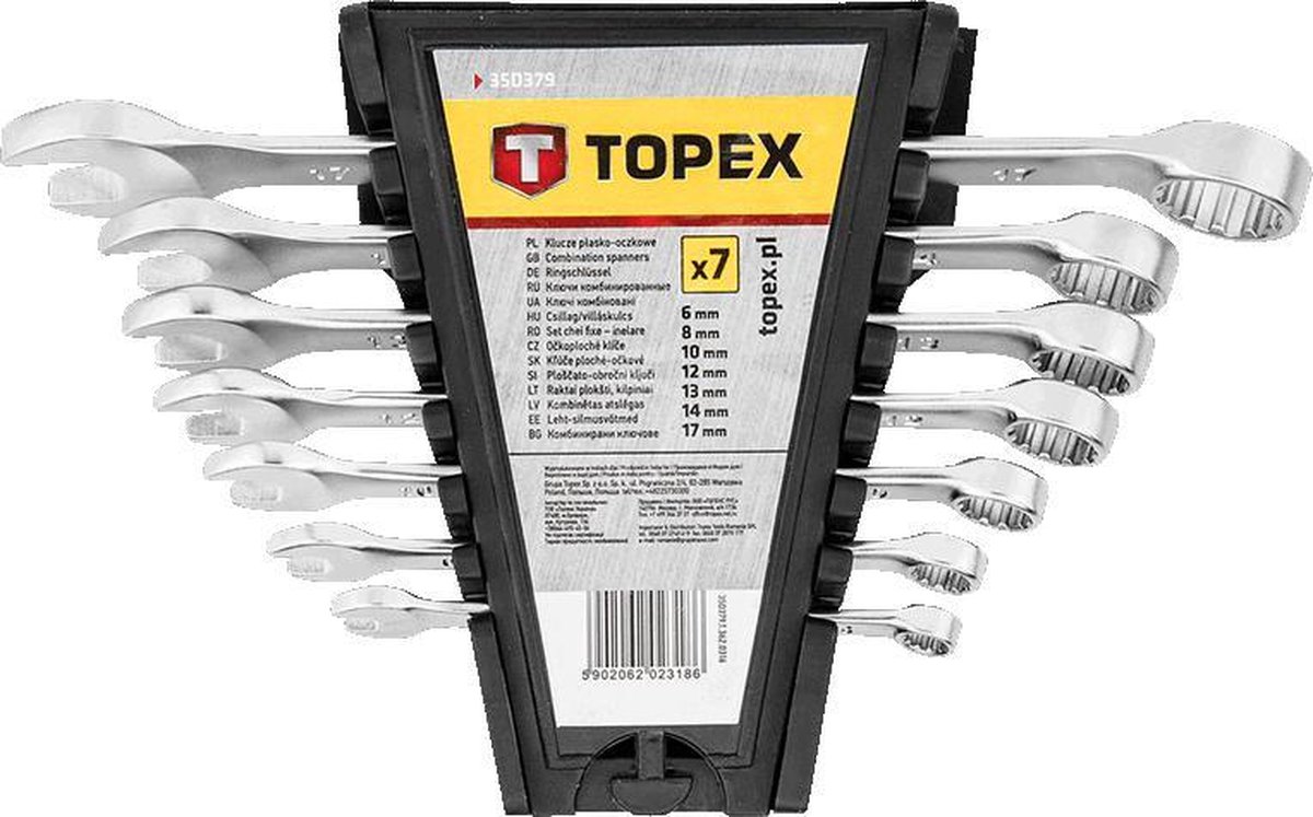 Octrooi nek ontwikkeling Topex Steek/Ringsleutelset 6-17mm Spline Kop Te Gebruiken Voor Meerdere  Soorten Bouten | bol.com