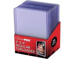 foto van Kaarten Toploaders| 25x Stuks | Ultra Pro 3x4 |Regular|Toploader | TCG | kaarthouders | Ultra Pro | Cards toploader| plastiek| Holder | Toploader | Transparant