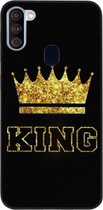 ADEL Siliconen Back Cover Softcase Hoesje Geschikt voor Samsung Galaxy A11/ M11 - King Koning