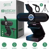 2k Webcam Fixed Focus Edition - Webcam met Microfoon - Webcam Cover - Streaming Webcam - Webcam voor PC - Full HD webcam - Meeting Conference - Anti Ruis Webcam - Windows & Apple/Mac - 2160p 