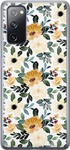 Leuke Telefoonhoesjes - Hoesje geschikt voor Samsung Galaxy S20 FE - Lovely flowers - Soft case - TPU - Bloemen - Geel