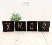 Houten - Kerst - decoratie - letters - xmas - versiering - hout - kerstmis - woonaccessoires - kerstversiering - kerstdecoratie