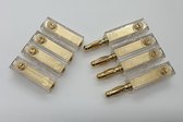 Necom Speaker Connector verguld 4 weg banana model lang