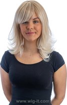 Pruik 1064 Wig-it, platina-blonde halflange pruik
