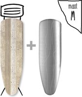 SET Strijkplankovertrek  Molton M - 125x45cm - Steigerhout Bruin