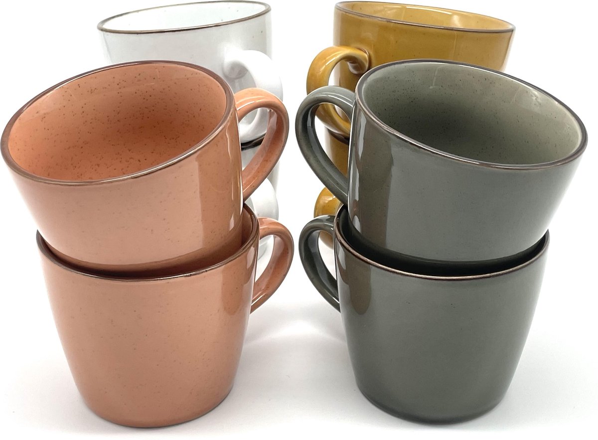 Koffiemok Mok Koffiemok Theekopje en schotelset, 200 ml / 6.7 Oz koffiekopje Theekop met lepel en schotelset, koffiemelk theekopjes Koffie Mokken Thee Kopje