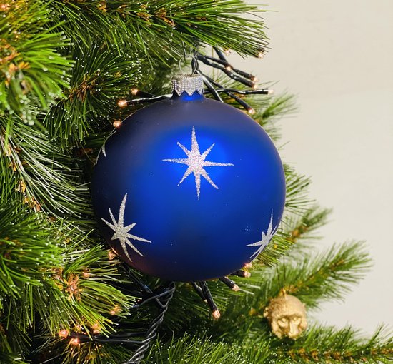 risico verwerken dichtheid Oneiro's luxe kerstbal LUXURY Blauw– ø10 cm- kerstbal - luxe verpakking  –... | bol.com