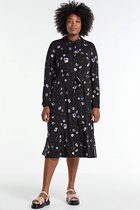 Junarose Otea ls midi dress black/flowers