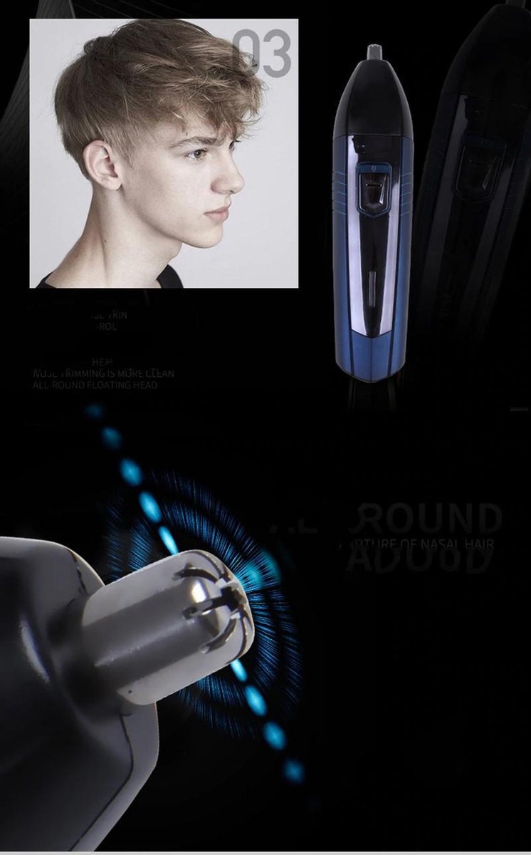 Scheerapparaat Neushaartrimmer 3-in-1 Draadloos Oplaadbaar - afbeelding 2