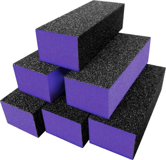 Polijstblok zwart/paars (10stuk) vijlen – bufferblok – buffervijl- buffing block- polijstblok