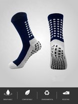Grip Socks Voetbal Anti-ampoules Antidérapant Taille Unique-BLEU FONCÉ