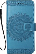 Apple iPhone 7 - 8 Bookcase - Blauw - Bloemen - Portemonnee hoesje