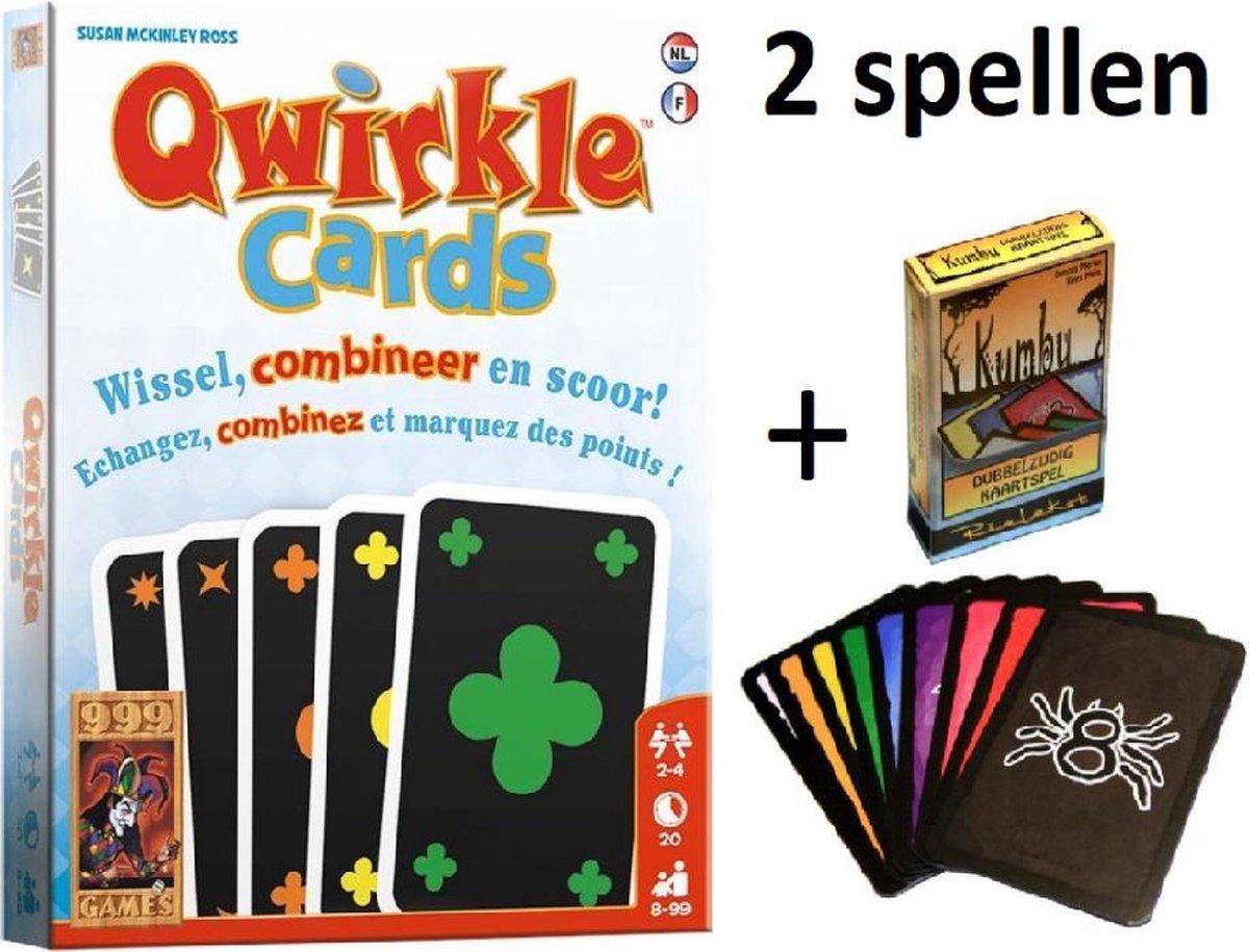 Imperialisme ijs teller Qwirkle Cards Kaartspel + Kumbu Kaartspel - dubbel zo leuk & spannend -  partyspel -... | bol.com