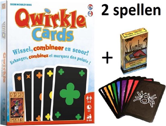 bidden gallon Oplossen Qwirkle Cards Kaartspel + Kumbu Kaartspel - dubbel zo leuk & spannend -  partyspel -... | bol.com