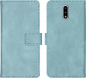 Nokia 2.3 Hoesje met Pasjeshouder - iMoshion Luxe Booktype - Lichtblauw