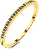 Twice As Nice Ring in 18kt verguld zilver, eternity, amethyst kleurige zirkonia 58